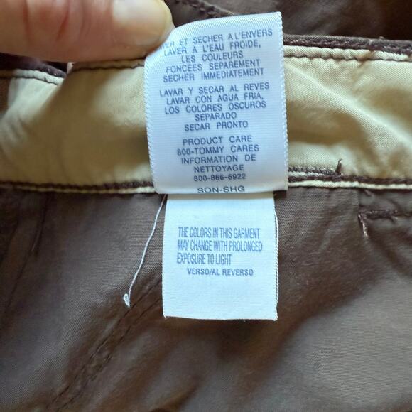 Tommy Jeans Low Rise Cargo Pants Y2K Brown Juniors 1 Bootcut - Picture 8 of 9